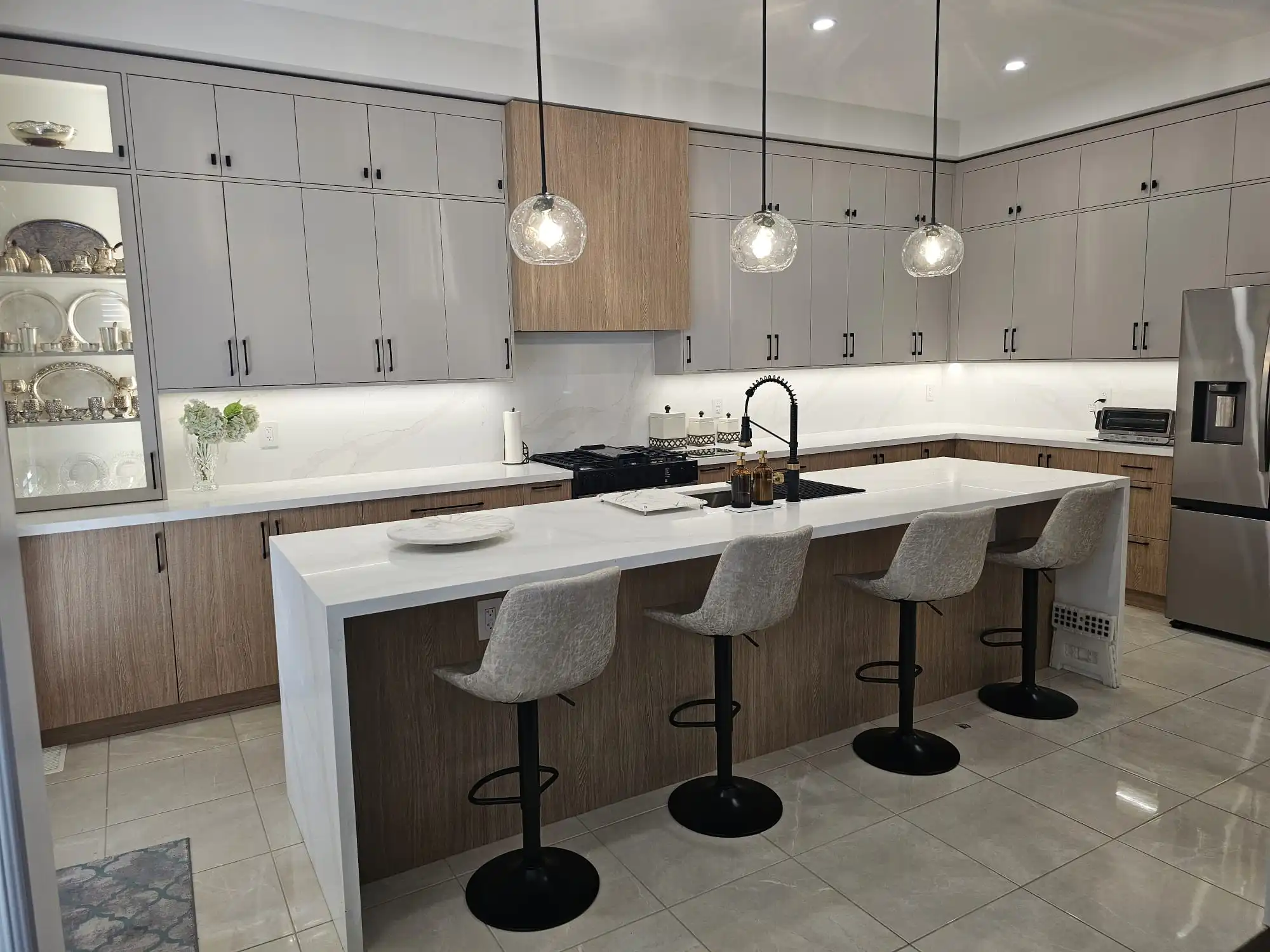 Custom kitchen cabinetry by Pine Kitchen Design Inc.